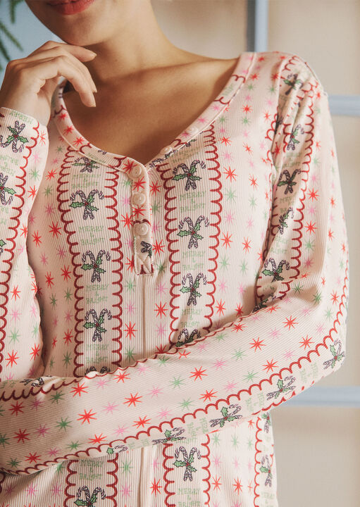 Urban Threads Merry & Bright Cotton Romper image number 1.0