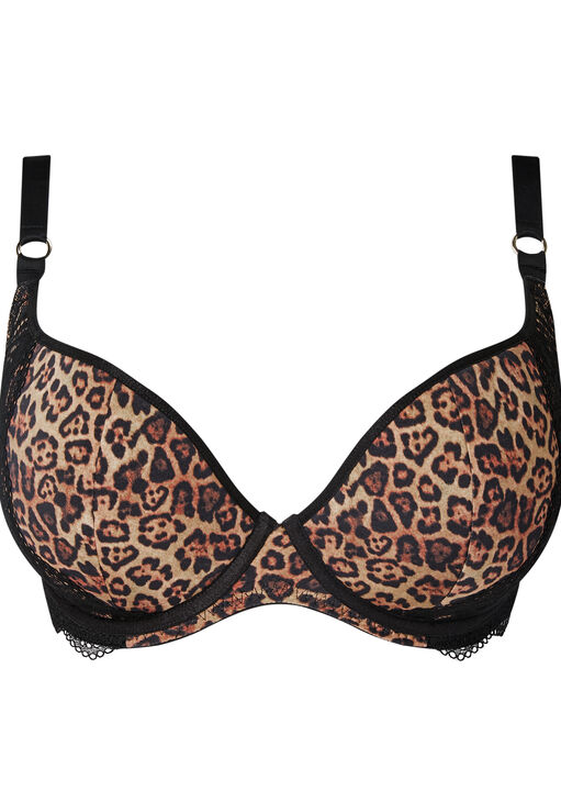 Feline Fantasy Padded Plunge Bra image number 9.0