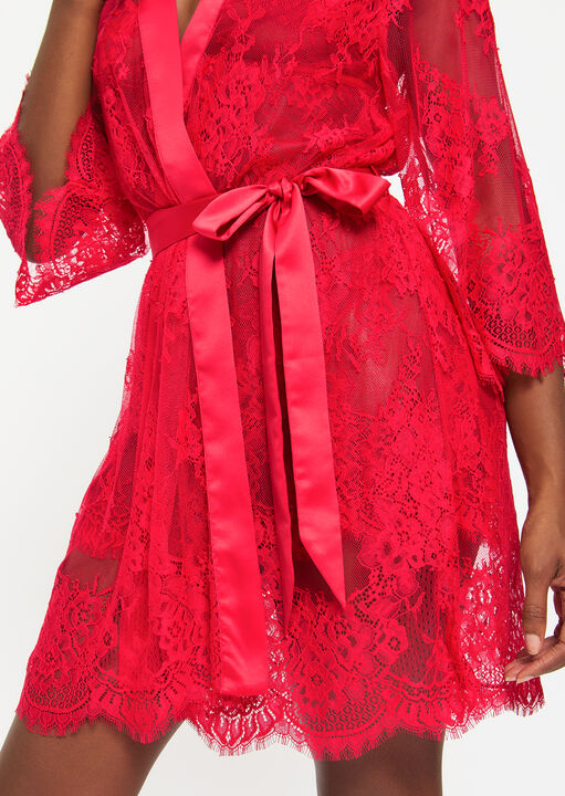 Availing All Over Lace Robe image number 1.0