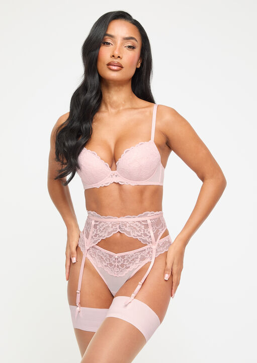 Sexy Lace Padded Plunge Bra image number 0.0