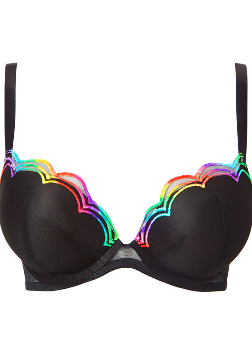 Rainbow Padded Plunge Bra image number 9.0