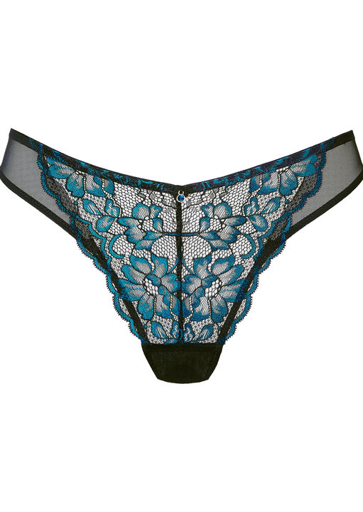 Sexy Lace Two Tone Brazilian Knickers image number 4.0