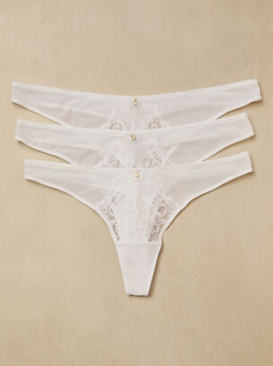 Sexy Lace 3 Pack Thong