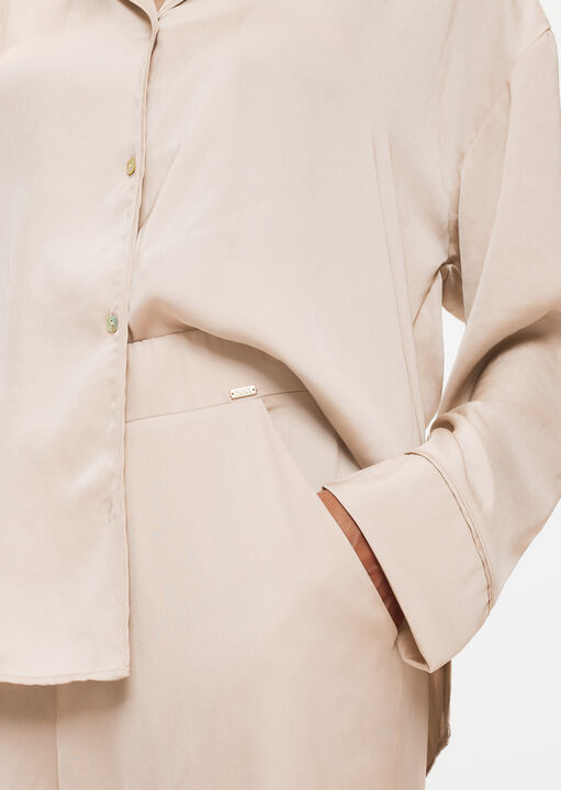 Knickerbox Hattie Satin Revere Pyjama Shirt & Trouser Set image number 3.0