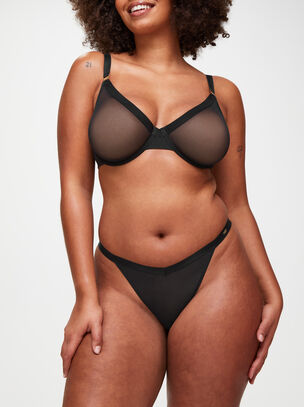 Zadie Fuller Bust Non Pad Plunge Bra - Black