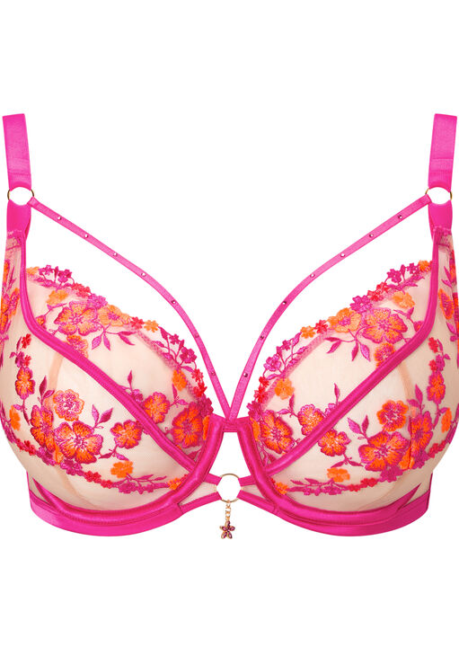 Tropical Tease Non Padded Fuller Bust Plunge Bra image number 4.0