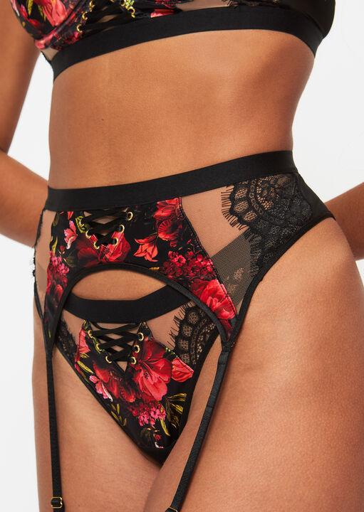 Enchanting Rose Suspender Belt image number 3.0