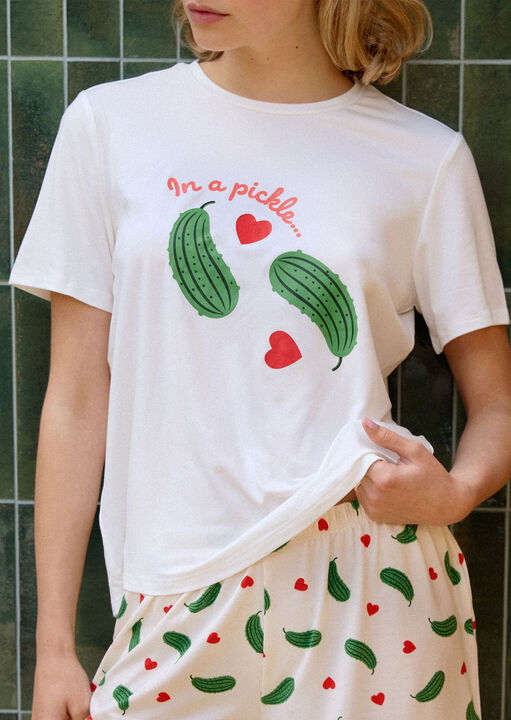 Pickle Print Tee Short Set image number 3.0