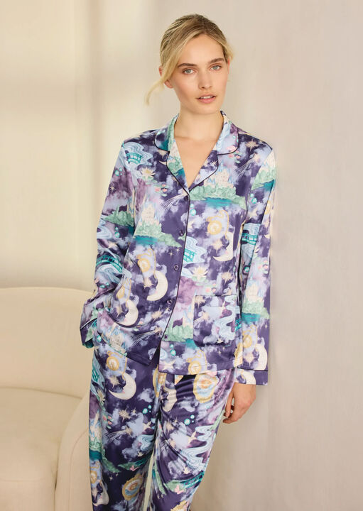 Chelsea Peers Fairytale Cotton Revere Long Sleeve Pyjama Set image number 3.0