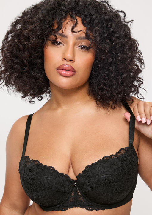Sexy Lace Padded Balcony Bra image number 4.0
