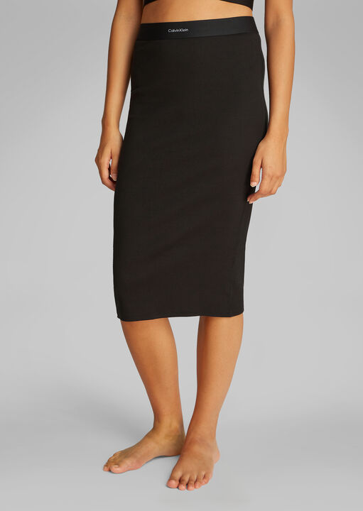Cotton Stretch Rib Skirt image number 1.0