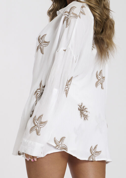 Embroidered Starfish Shirt image number 2.0