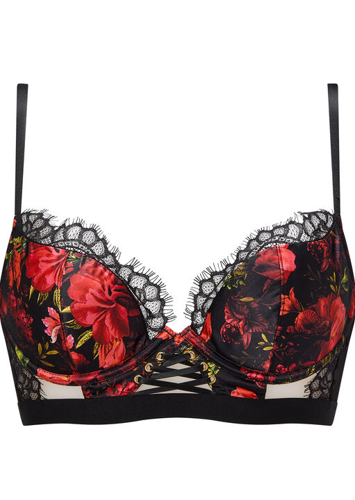 Enchanting Rose Padded Plunge Bra image number 4.0