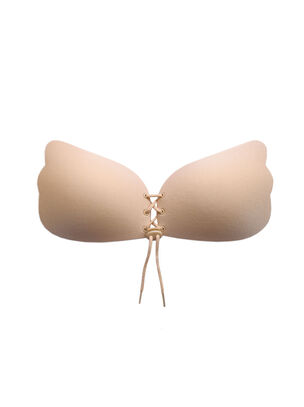 Lace-Up Stick On Bra