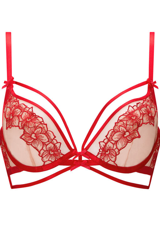 Floral Affair Non Padded Plunge Bra image number 8.0