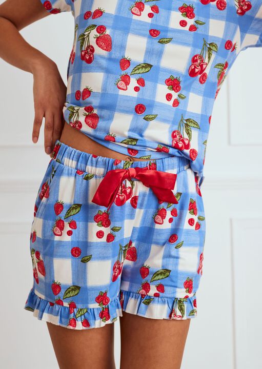 Gingham Cherry Short Sleeve Set image number 3.0