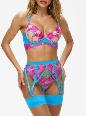 Glistening Padded Plunge Bra