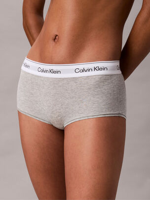 Icon Cotton Modal Boyshort - Light Grey