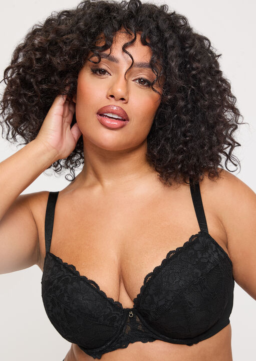 Sexy Lace Padded Plunge Bra image number 4.0