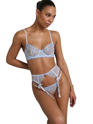 Sofia Suspender Belt - Light Blue