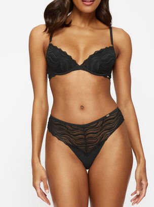 Lola High Waisted Thong - Black