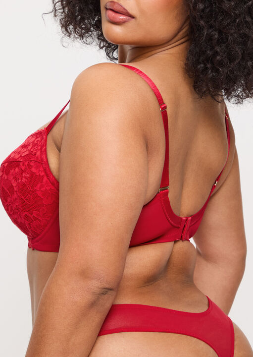 Sexy Lace Padded Plunge Bra image number 6.0