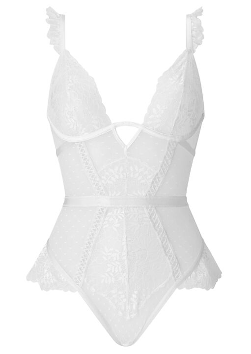 Entice Me Lace Crotchless Teddy Lingerie image number 5.0