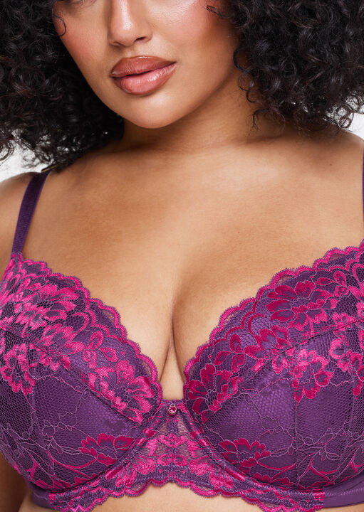 Sexy Lace Padded Plunge Bra image number 7.0