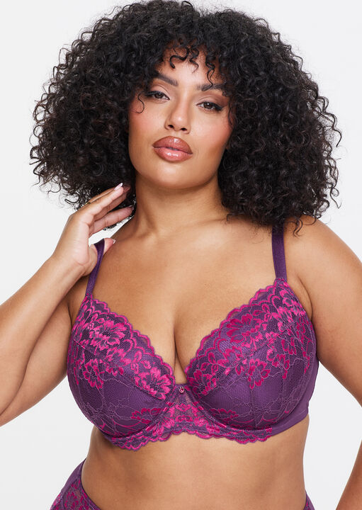 Sexy Lace Padded Plunge Bra image number 3.0