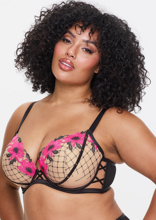 Boudoir Rose Padded Plunge Bra image number 3.0