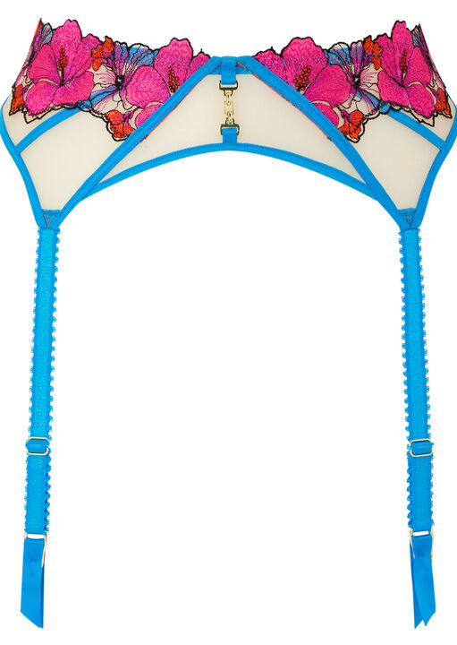 Caged Hibiscus Suspender Belt image number 4.0