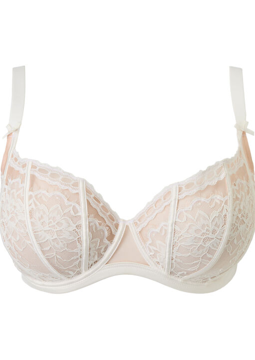 Caged Lace Non Padded Balcony Bra image number 9.0