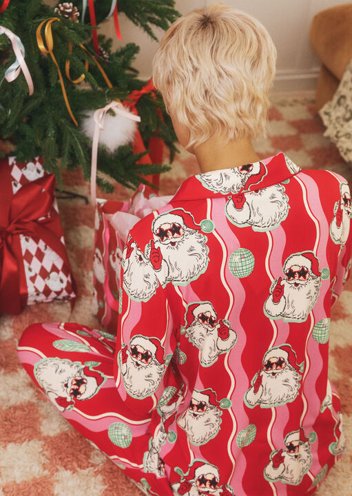 Urban Threads Disco Santa Pyjama Set image number 2.0