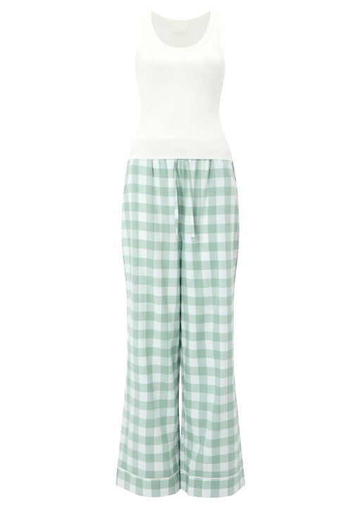Knickerbox Gingham Vest Top & Trousers Set image number 6.0