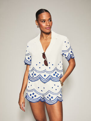 Broderie Shirt - White