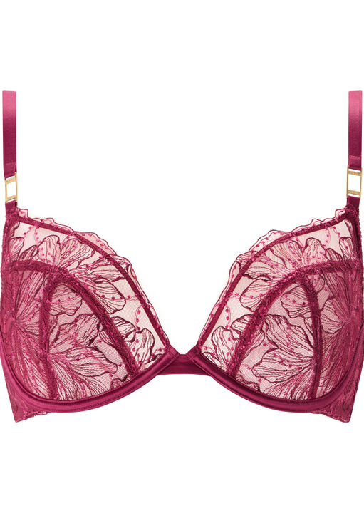 Knickerbox Aria Embroidered Non Padded Plunge Bra image number 7.0