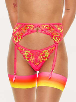 Tropical Oasis Suspender Belt