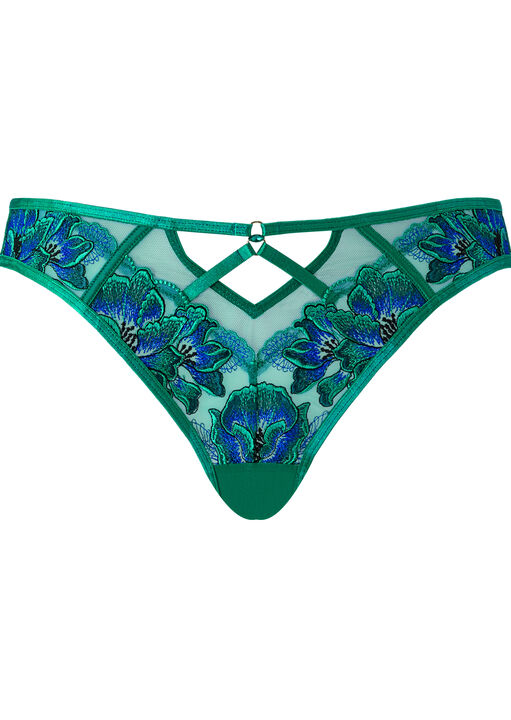 Forbidden Flora Embroidered Brazilian Knickers image number 4.0
