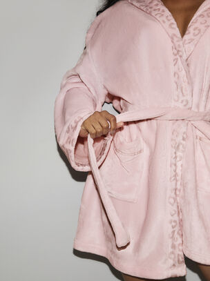 Signature Sparkle Fluffy Robe - Pale Pink