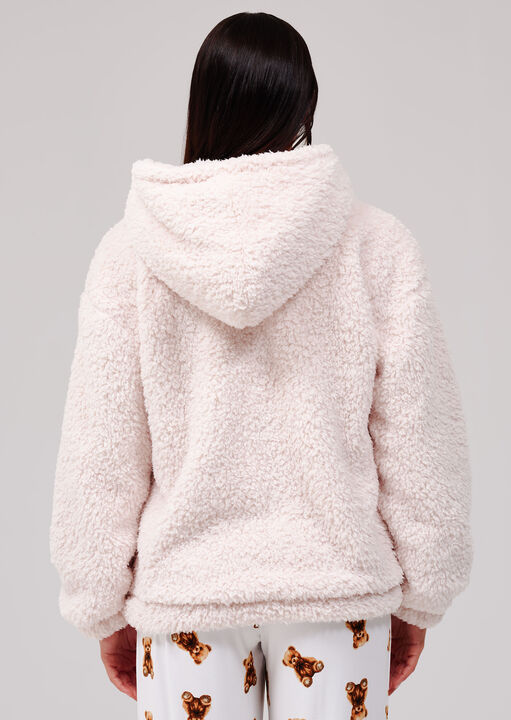 Loungeable Borg Fleece Quarter Zip Hoodie image number 2.0
