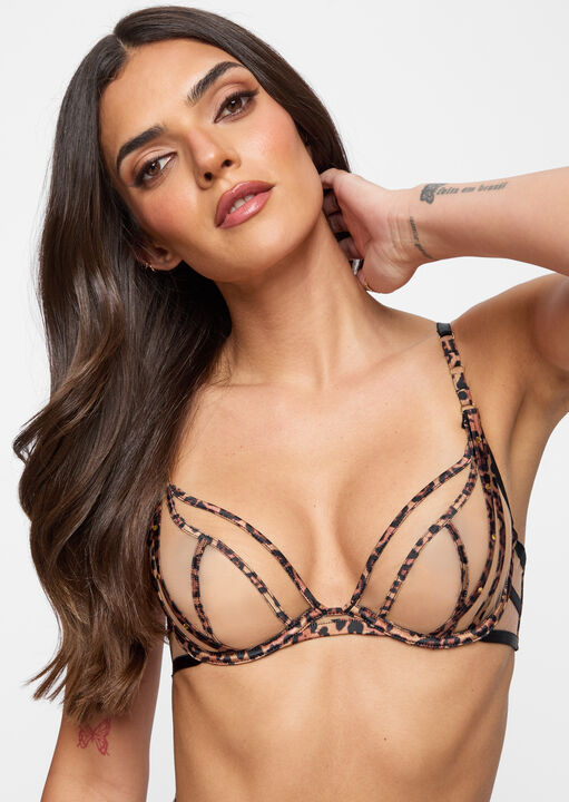 Sheer Desire Non-Padded Plunge Bra image number 1.0
