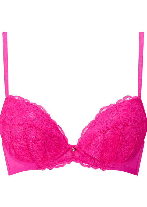 Sexy Lace Padded Plunge Bra image number 4.0