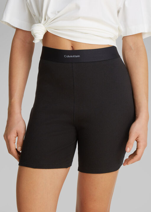 Cotton Stretch Rib Bike Shorts image number 1.0
