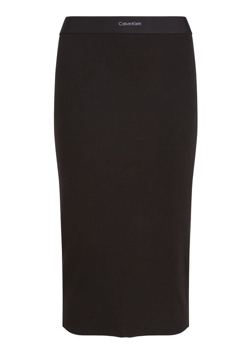 Cotton Stretch Rib Skirt image number 4.0