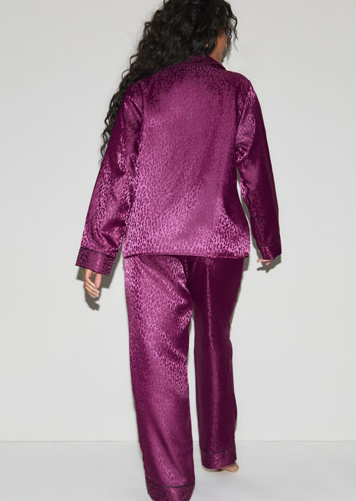 Signature Satin Pyjama Shirt & Trousers Set image number 4.0