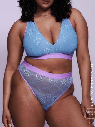 Pastel Lace Soft Non Pad - Light Blue
