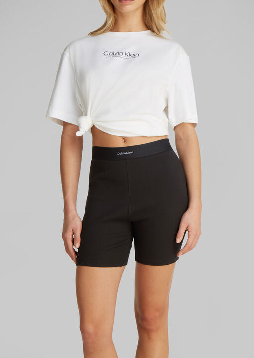 Cotton Stretch Rib Bike Shorts image number 0.0