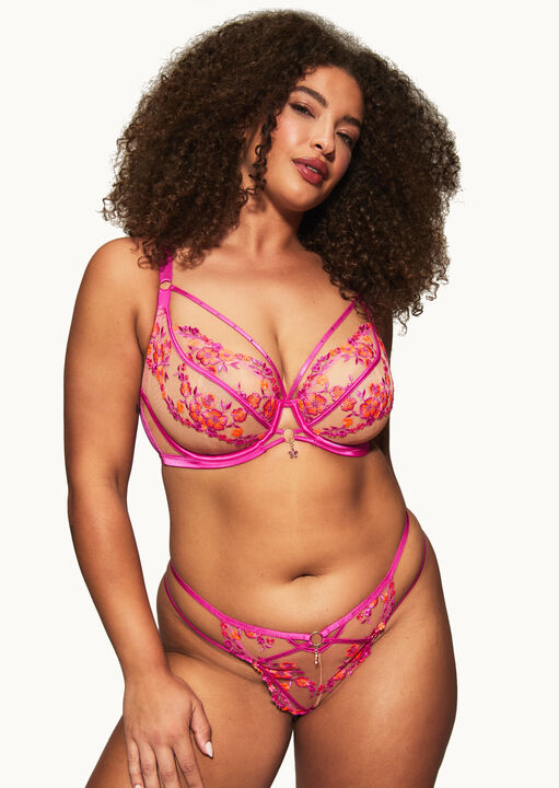 Tropical Tease Non Padded Fuller Bust Plunge Bra image number 0.0