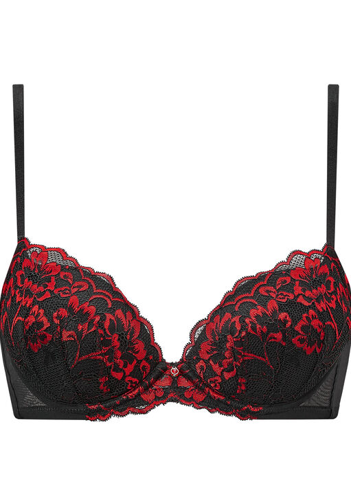 Sexy Lace Padded Plunge Bra image number 4.0