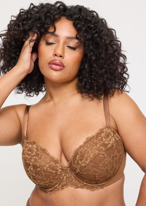 Sexy Lace Padded Plunge Bra image number 1.0